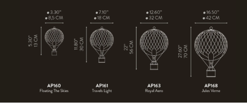  כדור פורח פסים אדום כסוף ROYAL AERO Balloon 