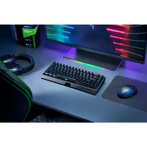 מקלדת מכנית אלחוטית Razer BlackWidow V3 Mini HyperSpeed – Green Switch