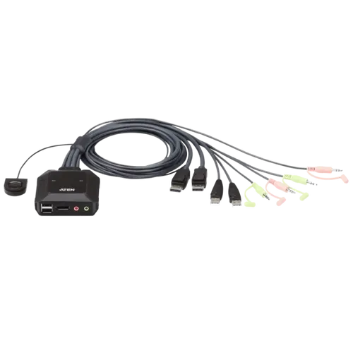 ATEN 2Port USB DisplayPort Cable KVM Switch CS22DP Aten
