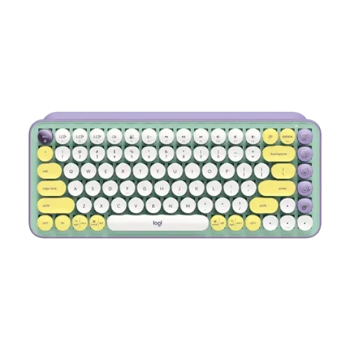 מקלדת מכאנית אלחוטית סגול, לבן, צהוב, מנטה צהוב LOGITECH POP KEYS