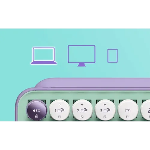 מקלדת מכאנית אלחוטית סגול, לבן, צהוב, מנטה צהוב LOGITECH POP KEYS