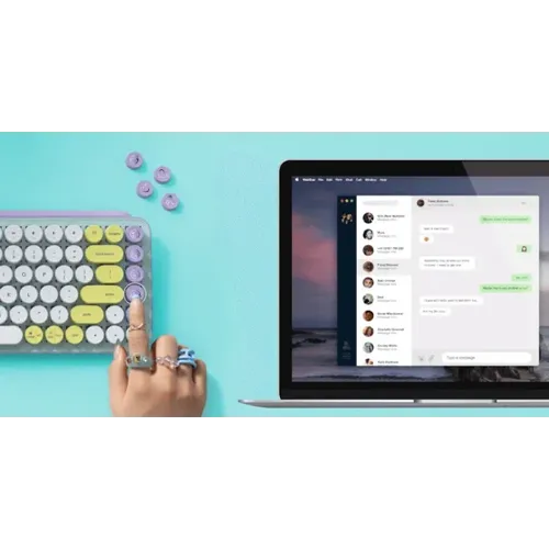 מקלדת מכאנית אלחוטית סגול, לבן, צהוב, מנטה צהוב LOGITECH POP KEYS