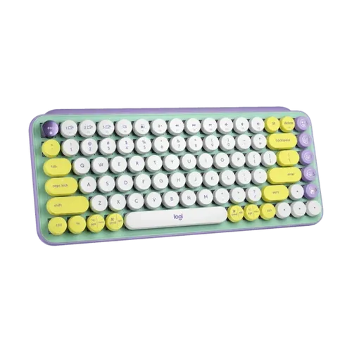 מקלדת מכאנית אלחוטית סגול, לבן, צהוב, מנטה צהוב LOGITECH POP KEYS