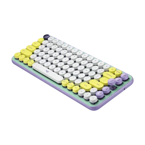 מקלדת מכאנית אלחוטית סגול, לבן, צהוב, מנטה צהוב LOGITECH POP KEYS