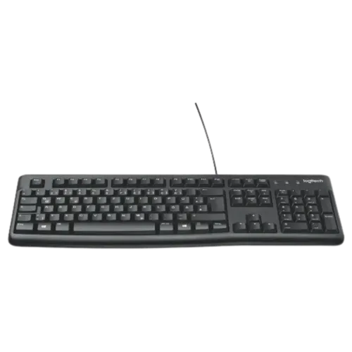 מקלדת חוטית Logitech K120 USB שחור