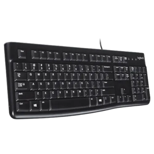 מקלדת חוטית Logitech K120 USB שחור