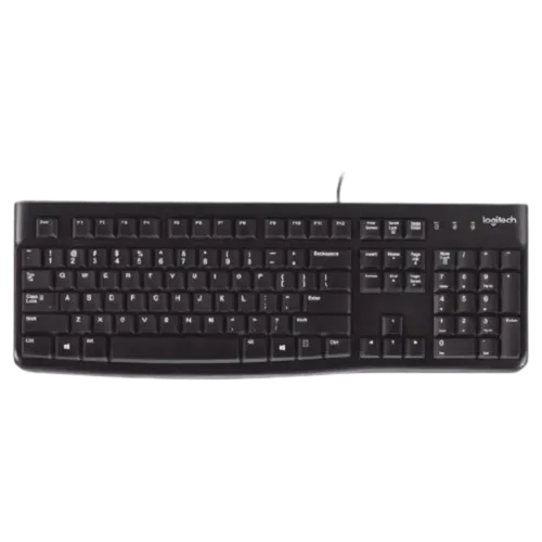 מקלדת חוטית Logitech K120 USB שחור