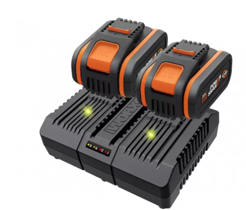 מפוח עלים נטען brushless  מנוע 40V WORX WG585E.9 [ מטען כפול + 2 סוללות 4AhX2 ]