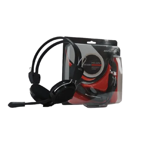 אוזניות + מיקרופון עם ווליום לשליטת עוצמה HS-22V SL בצבע שחור