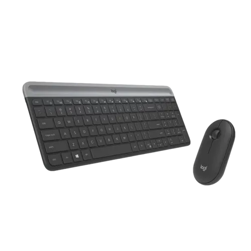 מקלדת דקה ועכבר מבית LOGITECH דגם MK470 בצבע אפור