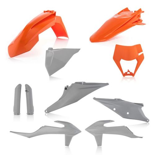  סט פלסטיקה מלא CYCRA לאופנועי קטמ EXC\EXCF 2020-2023 כתום\אפור