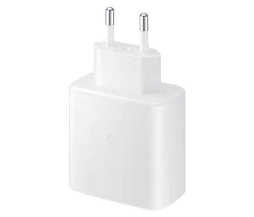 מטען קיר Samsung USB-C עם הספק של עד 45W בצבע לבן