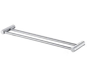 מוט מגבת כפול ניקל מבריק 80 ס”מ STYLO