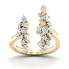 טבעת יהלומים מעוצבת 0.62ct מזהב 14K