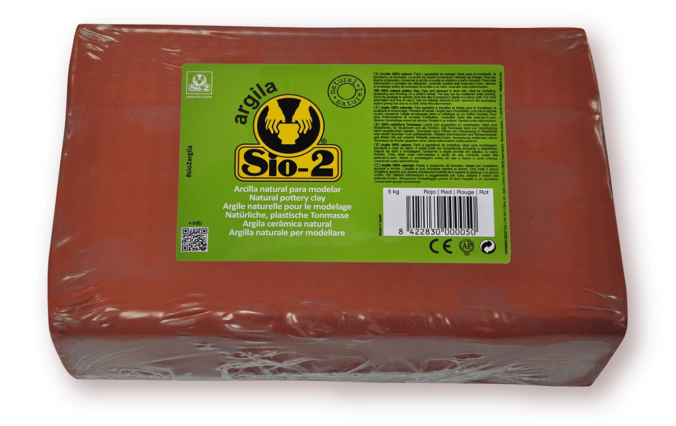 חימר טבעי SIO-2- אדום ( 5 ק"ג)