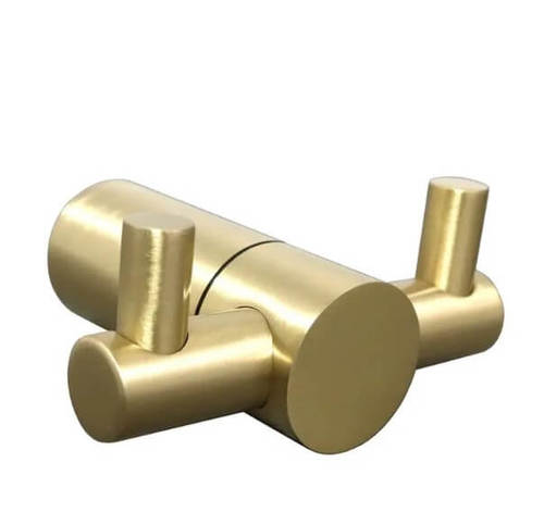 קולב כפול למגבת זהב מט STYLO