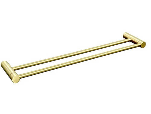 מוט מגבת כפול זהב מט  80 ס”מ STYLO