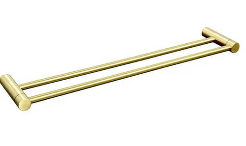 מוט מגבת כפול זהב מט 60 ס”מ STYLO