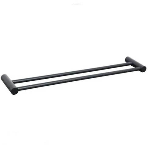 מוט מגבת כפול שחור מט 60 ס”מ STYLO