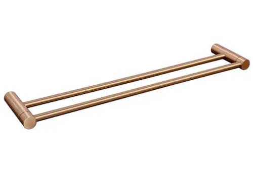 מוט מגבת כפול רוז גולד 60 ס”מ STYLO