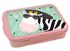 קופסת אוכל מחולקת ל 3 תאים עם נעילת קליפסים - זברה