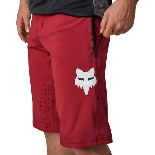 מכנס רכיבה קצר פוקס אדום - FOX RACING DEFEND SHORTS V23