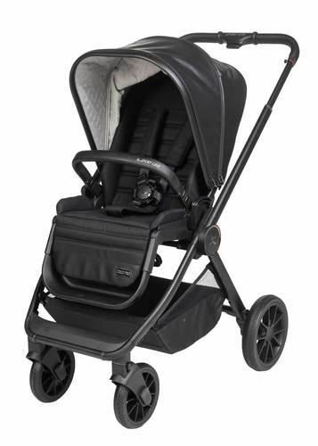 עגלת סיאלו פרו PRO Sport Line Cielo מהדורה מיוחדת כולל תיק תואם שילדה שחורה - עור שחור ספורטליין