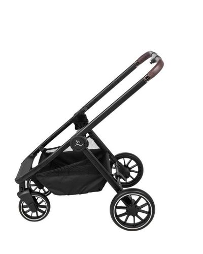 עגלת סיאלו פרו PRO Sport Line Cielo מהדורה מיוחדת כולל תיק תואם שילדה שחורה - עור שחור ספורטליין