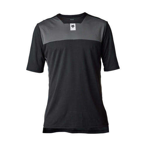 חולצת רכיבה קצרה פוקס שחור - FOX RACING DEFEND SS JERSEY V23