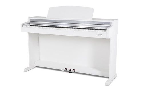 פסנתר חשמלי רהיט תוצרת גרמניה DP-345 עם מנגנון פטישים בצבע לבן 120347 מבית GEWA (Germany)