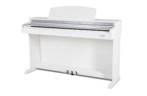 פסנתר חשמלי רהיט תוצרת גרמניה DP-345 עם מנגנון פטישים בצבע לבן 120347 מבית GEWA (Germany)