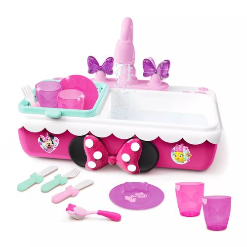 כיור הקסם של מיני עם ברז מים זורמים ושלל אביזרים