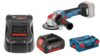 משחזת זווית נטענת כולל סוללה 5AH דגם BOSCH GWX 18V-10 C
