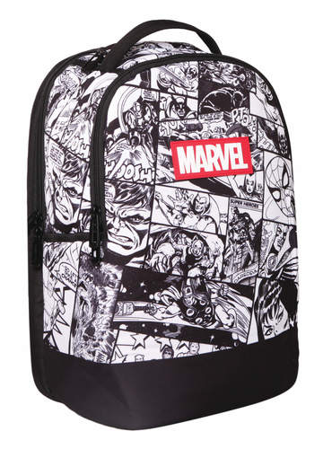 תיק Marvel Comics שחור/לבן