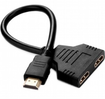 כבל מפצל HDMI ל-2 באורך 20 ס"מ 