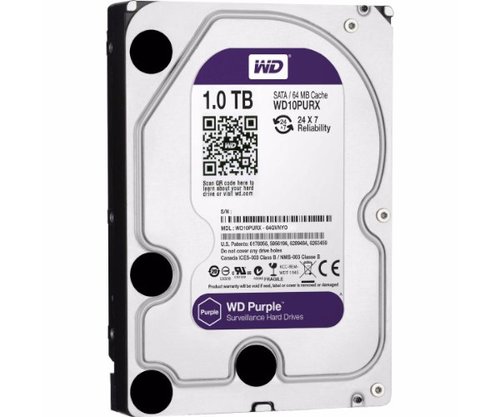דיסק קשיח פנימי לנייח WD 1TB Purple 5400rpm 64MB 3.5