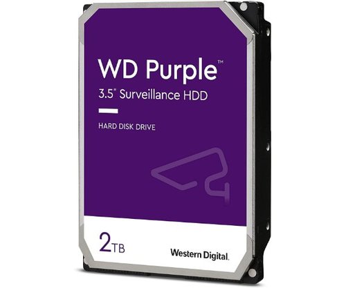 דיסק קשיח פנימי לנייח WD 2TB Purple 5400rpm 64MB 3.5