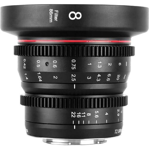 עדשת קולנוע Meike MFT Prime Cine 8mm T2.9 רשמי