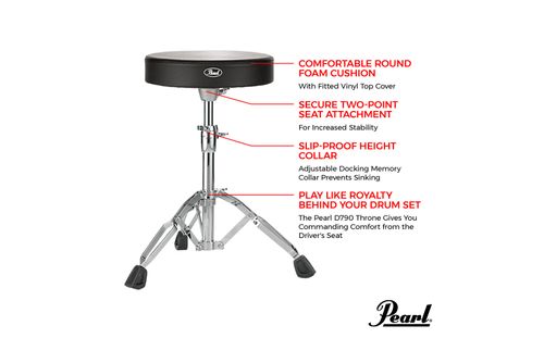 זוית נוספת Pearl D790 Double Braced Drum Throne