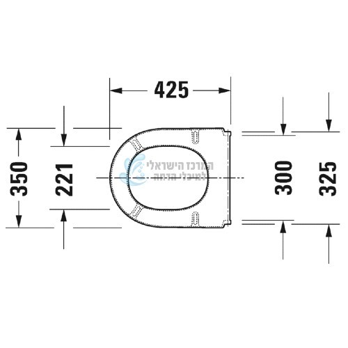 דורוויט 0063810000 DURAVIT | DURAVIT Starck 3 | מושב אסלה וכיסוי 006381 | לבן