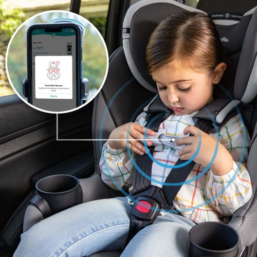כיסא בטיחות משולב בוסטר 4 ב-1 ALL 4 ONE DLX עם חיישן שכחת ילדים - שחור/אפור Kingsley Black