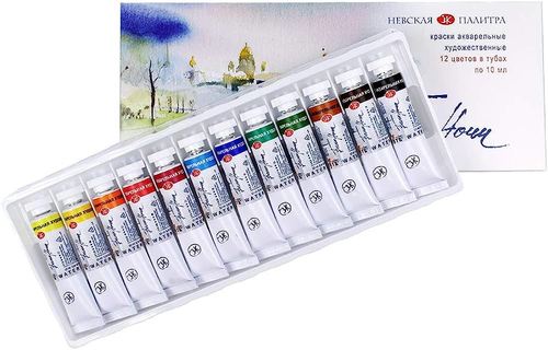 סט 12 צבעי מים בשפורפרות WHITE NIGHTS