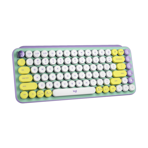 מקלדת מכאנית אלחוטית סגול, לבן, צהוב, מנטה צהוב LOGITECH POP KEYS