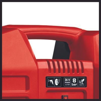 מדחס אוויר נייד נטען איינהל Einhell 36V  TE-AC 36/8 LI OF SET-S