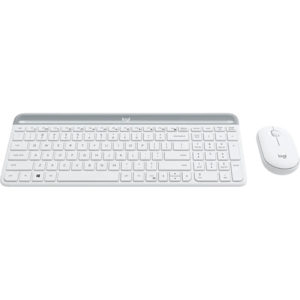 סט מקלדת דקה ועכבר LOGITECH MK470 בצבע לבן