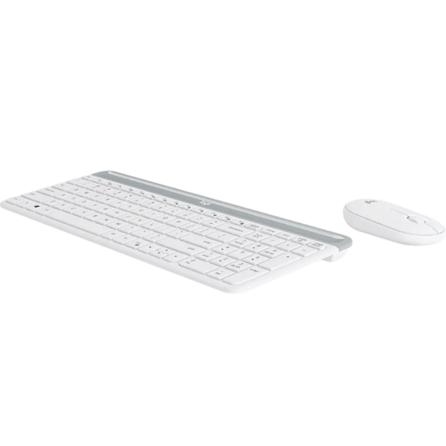 סט מקלדת דקה ועכבר LOGITECH MK470 בצבע לבן