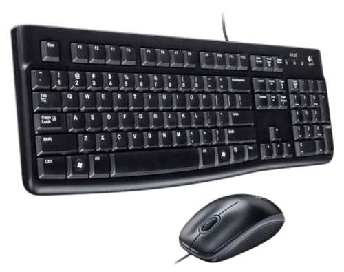 סט מקלדת ועכבר ברוסית Logitech Desktop Set MK120 Retail