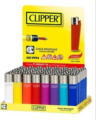 מצית קליפר קטנה חלקה clipper מחיר ל48 יחידות