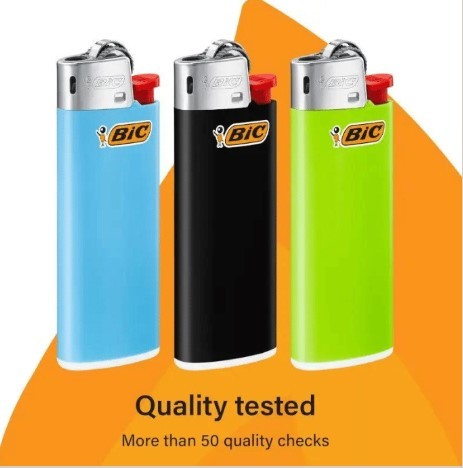 מצית bic  חלקה קטנה