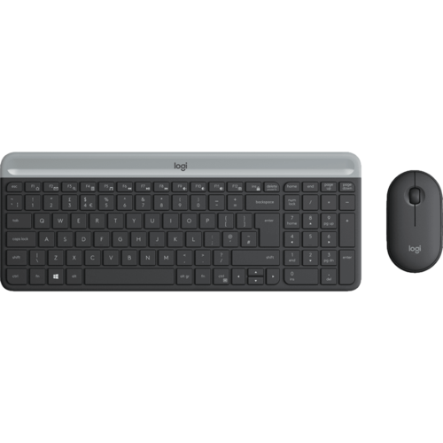 סט מקלדת דקה ועכבר LOGITECH דגם MK470 בצבע אפור